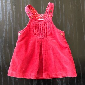 Zara Baby Red Corduroy Dress with snaps 18-24 mos